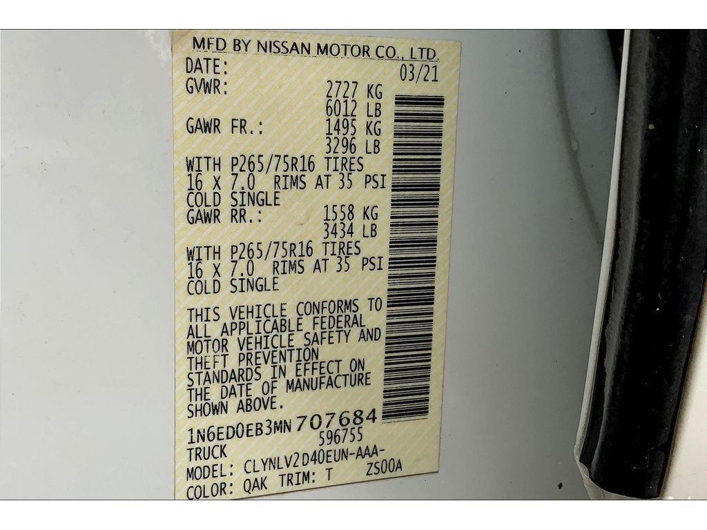 2021 Nissan Frontier PRO-4X