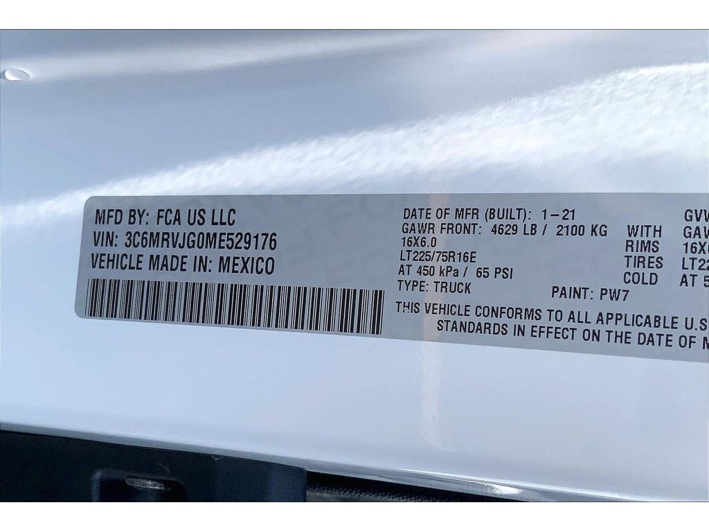 2021 RAM ProMaster 3500 High Roof