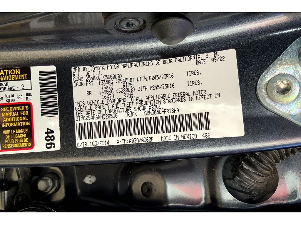 2022 Toyota Tacoma SR