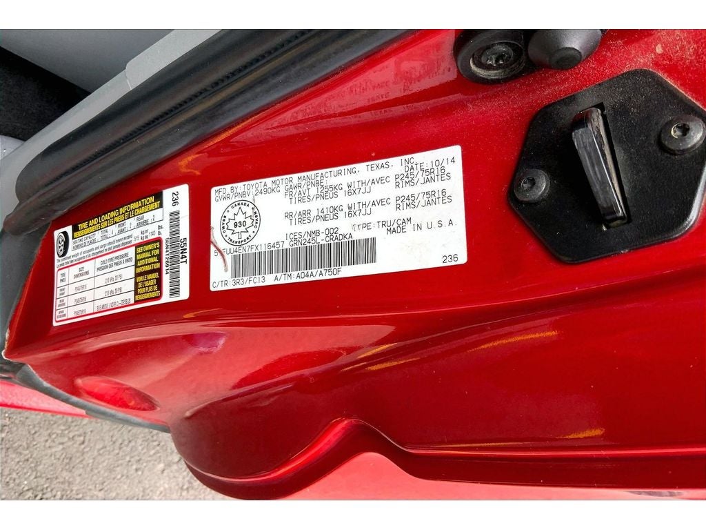 2015 Toyota Tacoma Base V6 (M6)