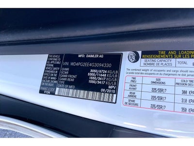 2016 Mercedes-Benz Metris RWD 126'