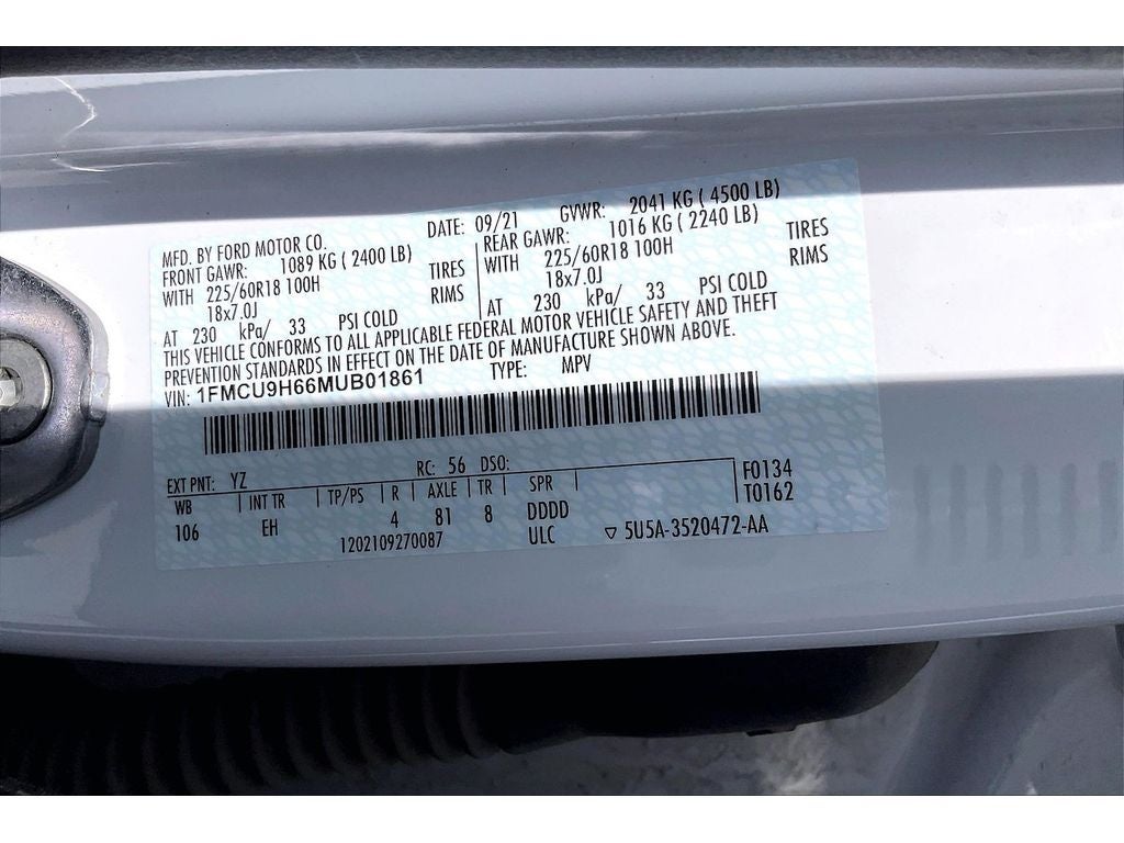 2021 Ford Escape SEL
