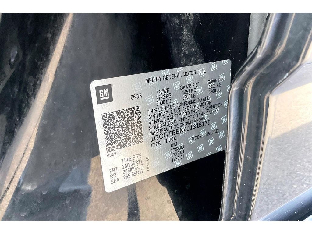 2018 Chevrolet Colorado 4WD ZR2