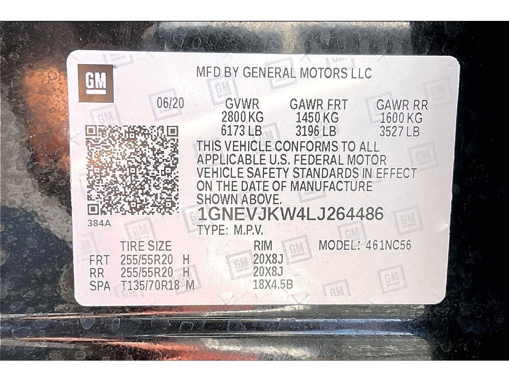 2020 Chevrolet Traverse RS