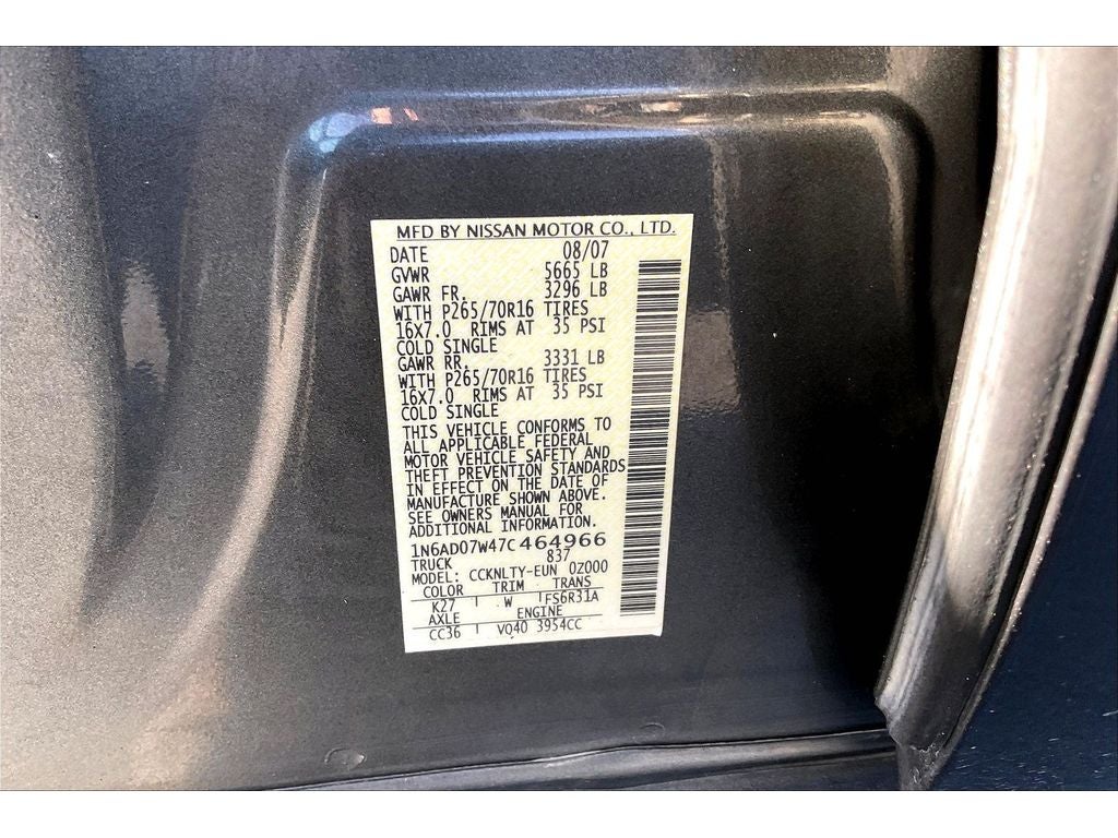 2007 Nissan Frontier SE